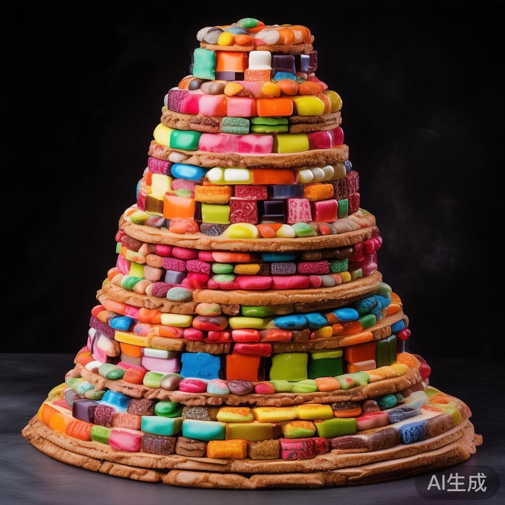 色彩丰富的糖果塔
用烤箱制作多层次的糖果塔，既方