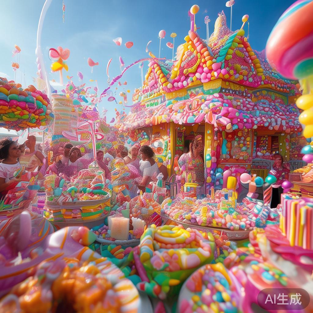 糖果派对大牙:欢乐甜蜜的狂欢时光与欢乐盛宴 在“糖果派对大牙”的场景中,布满色彩的糖果装饰令人